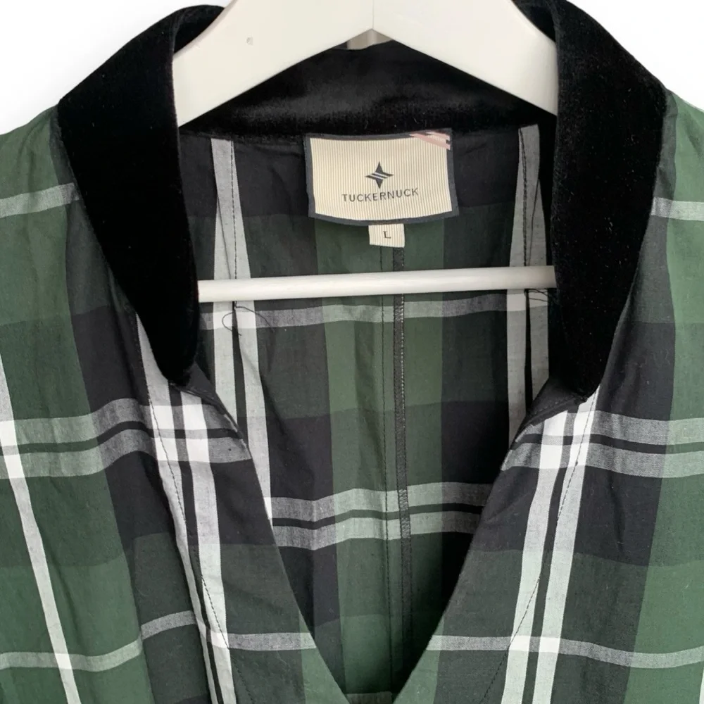 Elegant Green Plaid Dress - Picture 6 of 16